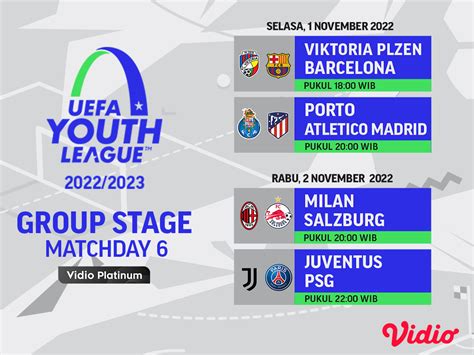 jadwal uefa youth league
